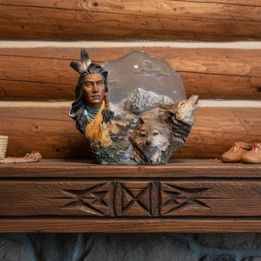 Hamilton Collection Tribal Guardians Figurine, Vintage Noble Heritage‎ Sculpture